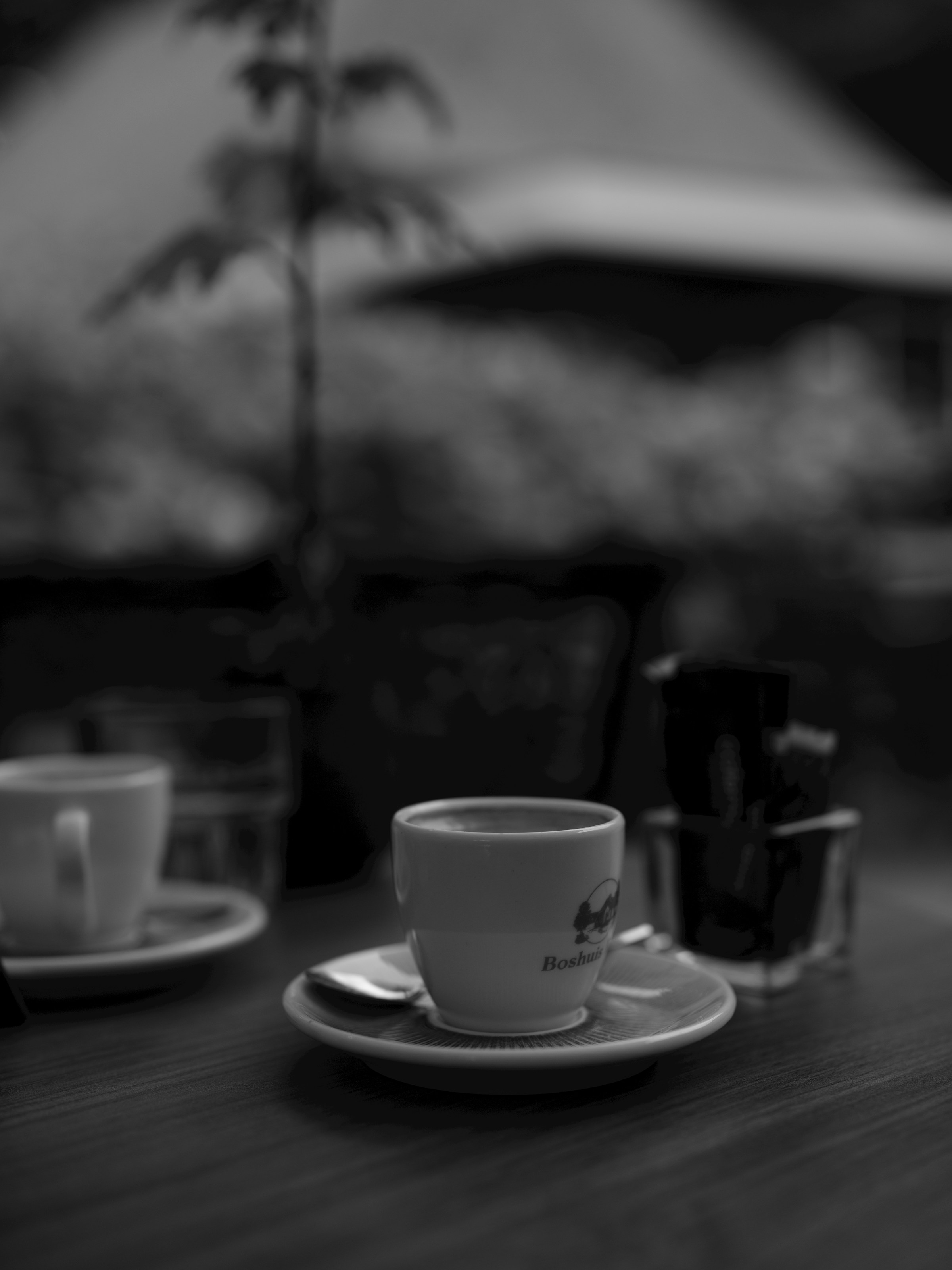 Two coffee cups on a table — a meeting in progress
